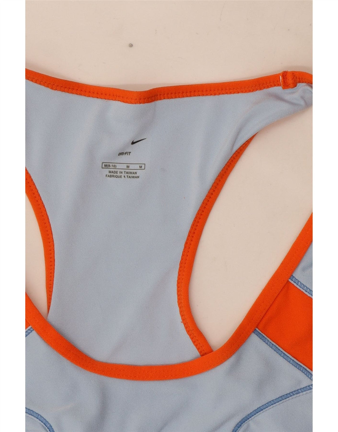 Damska koszulka z kamizelką Nike Dri Fit US 8/10 w kolorze średniego niebieskiego
