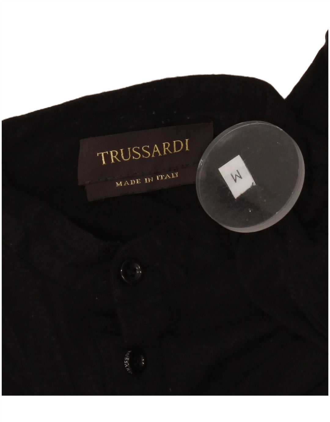 Damska graficzna koszulka polo Trussardi UK 14, średnia czarna