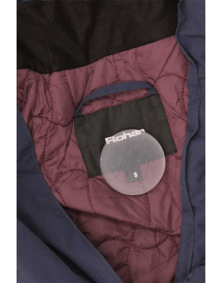 Kurtka damska Rohan z kapturem, oversize, parka UK 10, mała, granatowa
