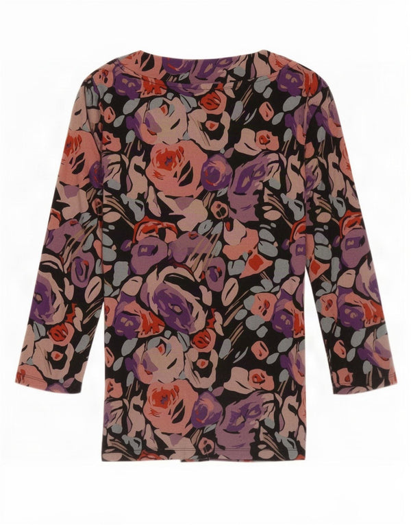 Damski top Ralph Lauren z rękawem 3/4, UK 10, mały, wielobarwny kwiatowy wiskoza