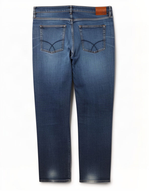 Crew Clothing Męskie jeansy slim W40 L30 Niebieskie bawełniane
