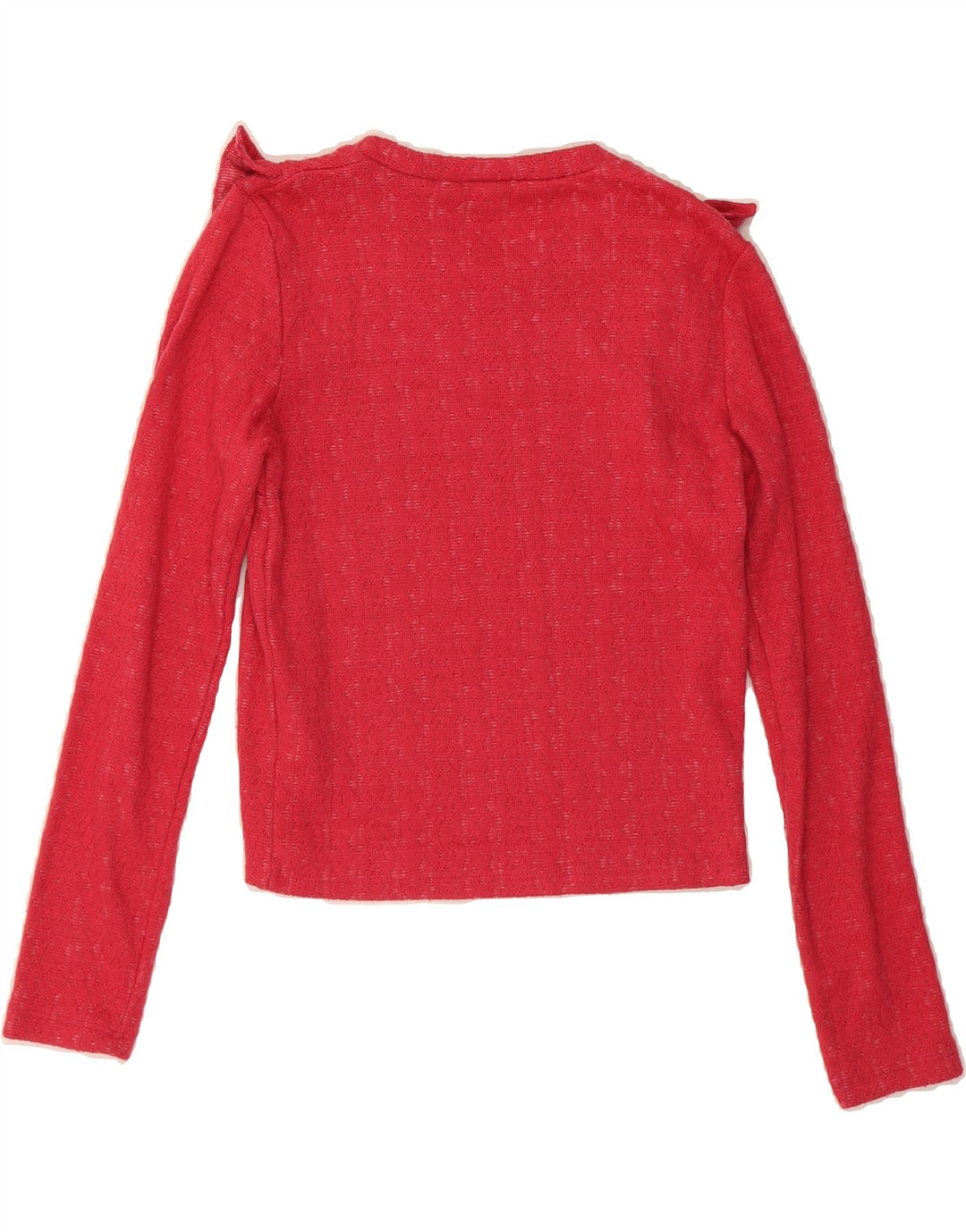 ZARA Womens Crop Crew Neck Jumper Sweater UK 14 Large Pink Polyester Vintage Zara and Second-Hand Zara from Messina Hembry 