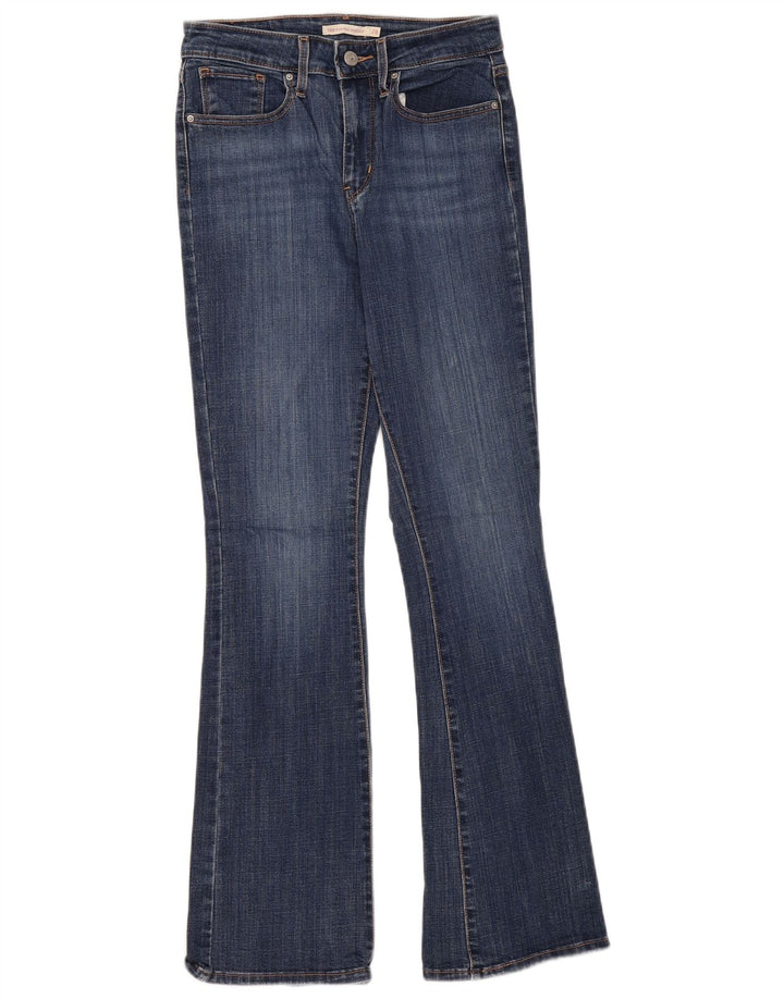 Damskie jeansy LEVI'S 725 z wysokim stanem Bootcut W28 L32 Niebieska bawełna