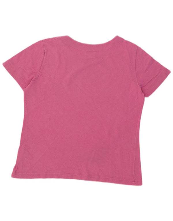 T-shirt damski Lacoste, rozmiar 48 XL, różowa bawełna