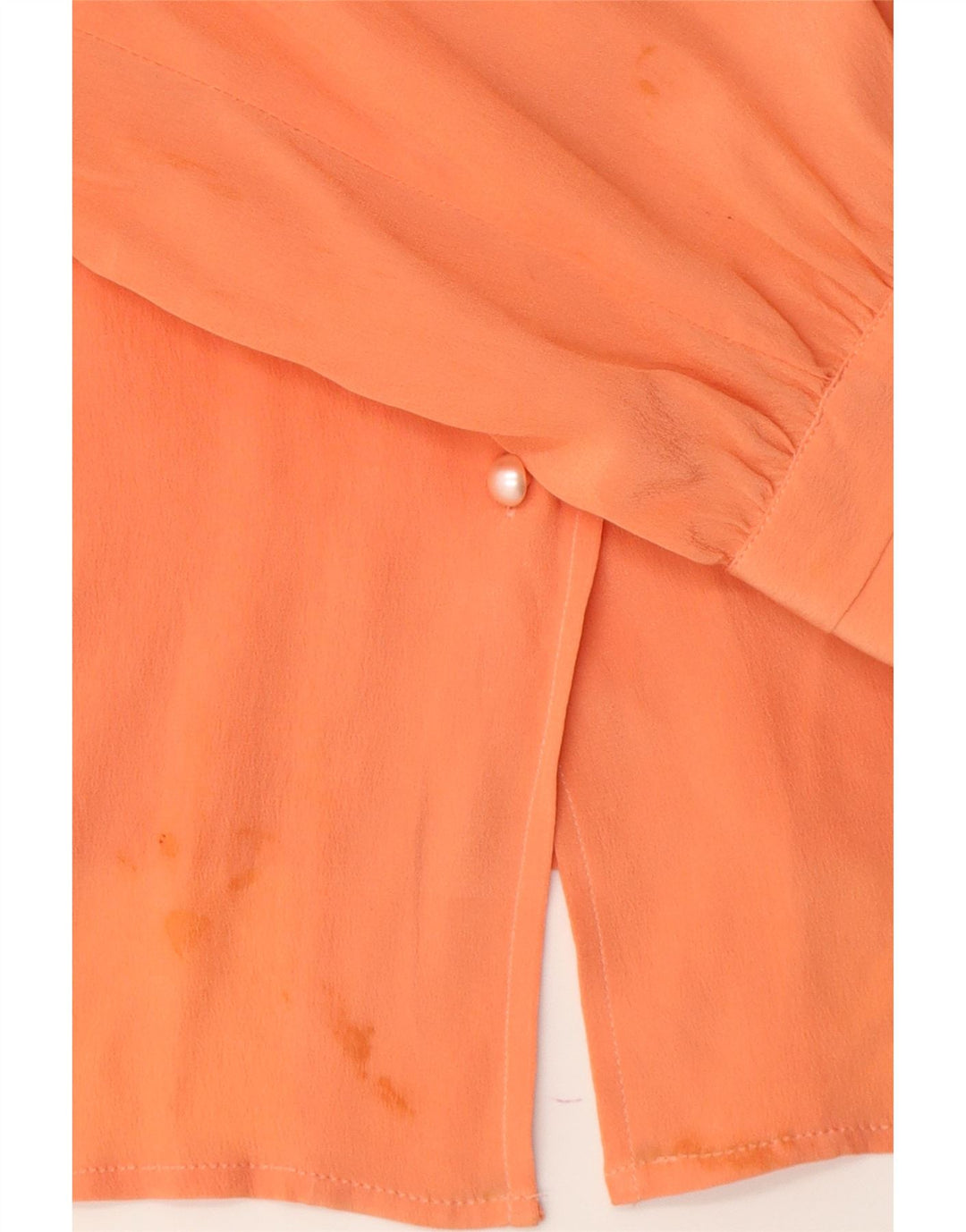 VINTAGE Womens Shirt Blouse IT 46 Large Orange Acetate Vintage Vintage and Second-Hand Vintage from Messina Hembry 