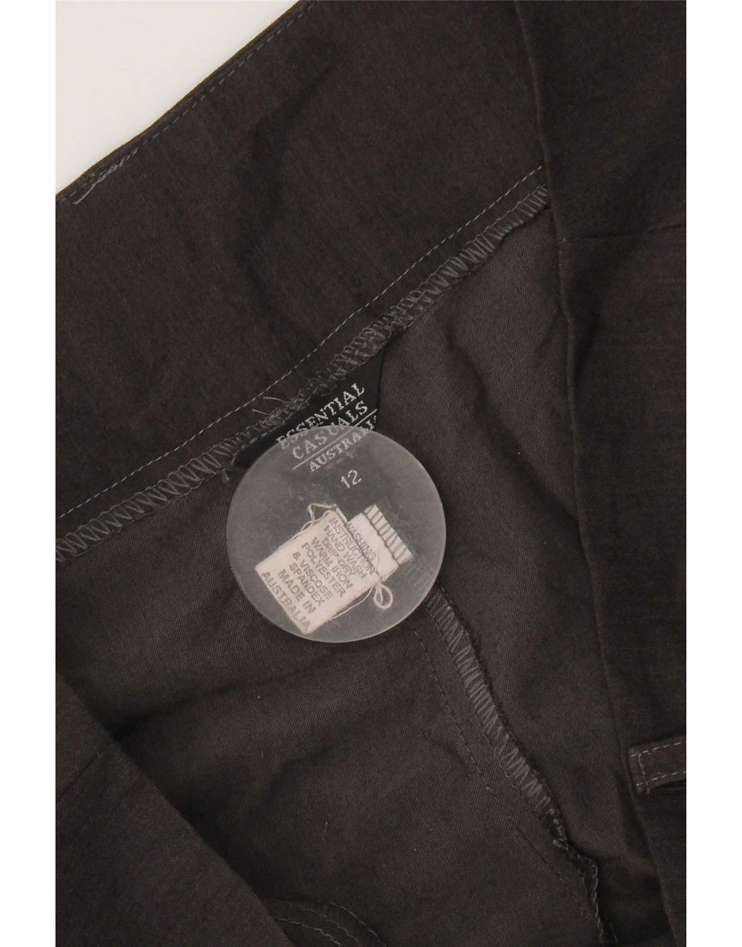 Spodnie damskie Essential, proste, codzienne US 12, duże, W32, L28, szare