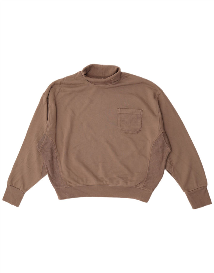 Damski sweter oversize Reebok z wywijanym dekoltem, UK 16/18, duży brązowy