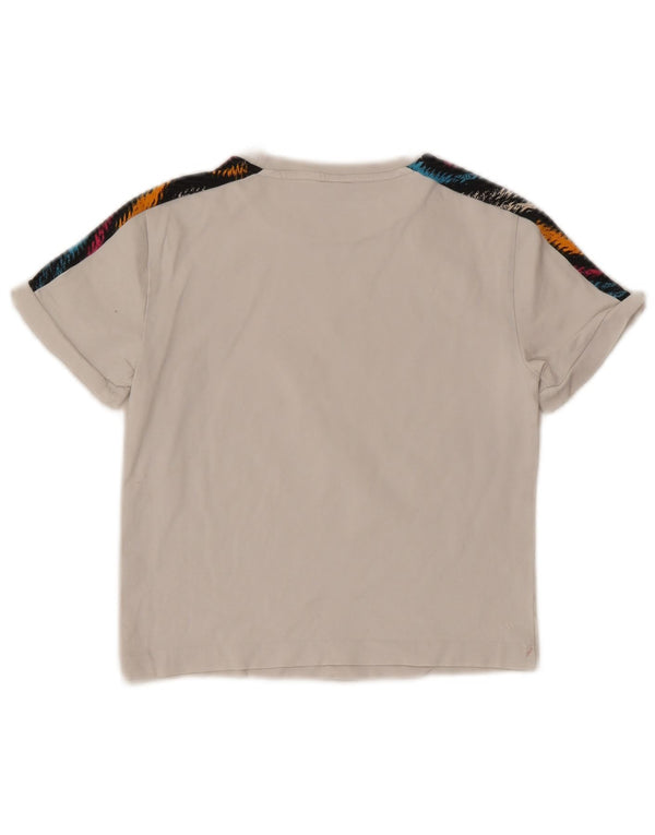 Damska koszulka Puma Crop Graphic Top UK 8 Small White Colorblock