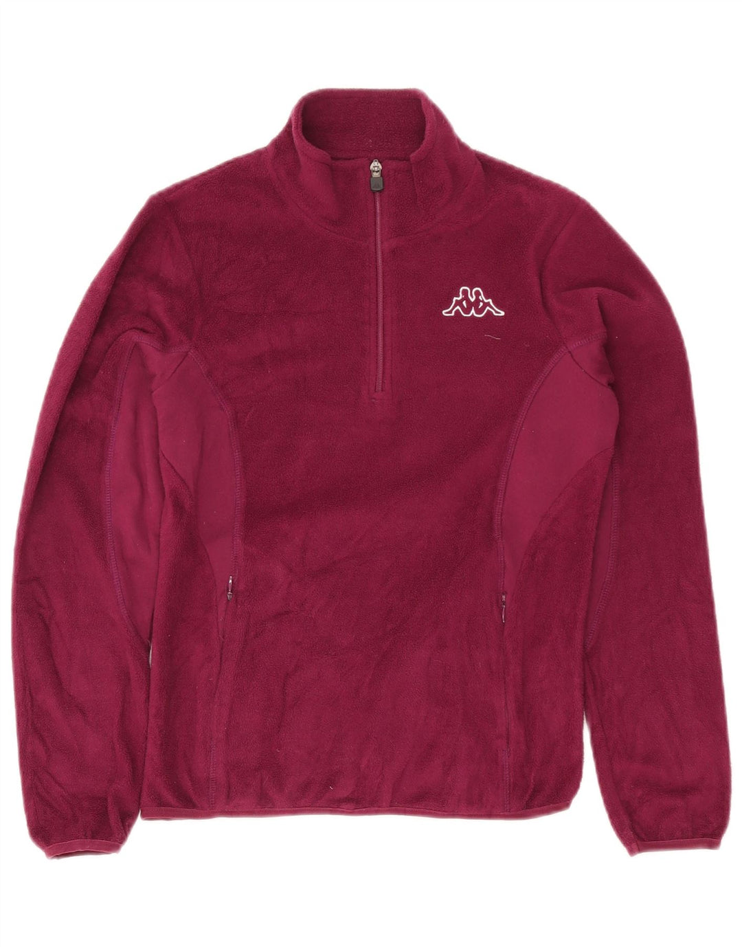 Damski sweter polarowy Kappa z zamkiem błyskawicznym UK 14, średni fioletowy poliester