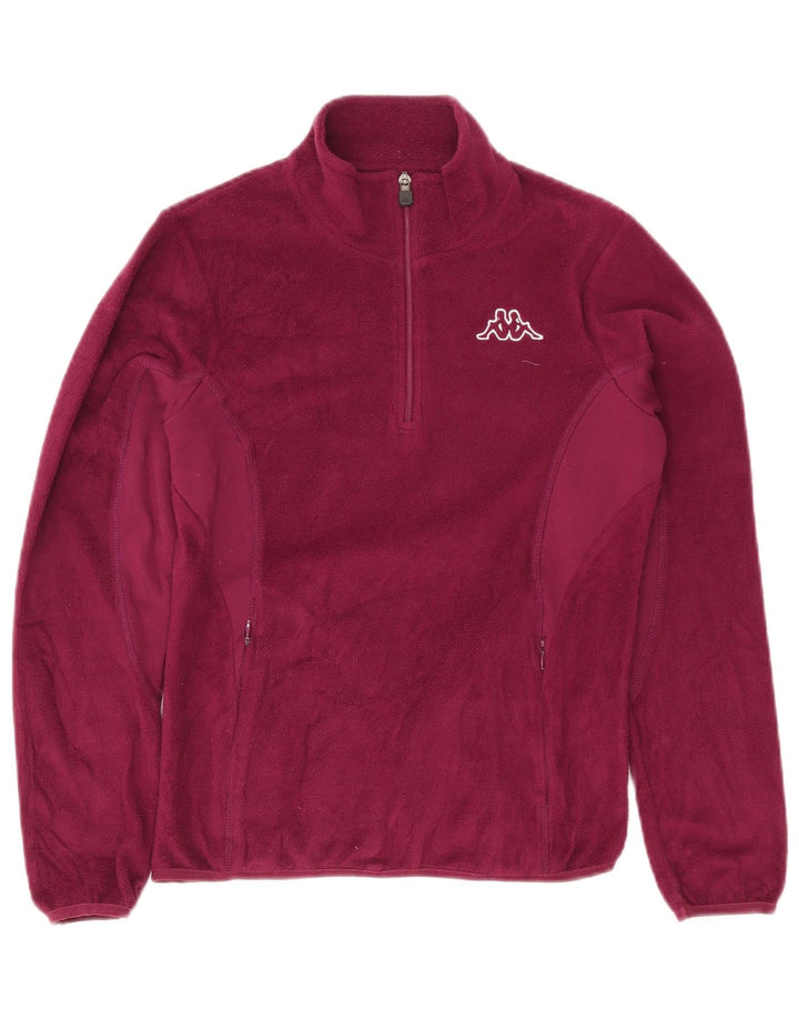 Damski sweter polarowy Kappa z zamkiem błyskawicznym UK 14, średni fioletowy poliester