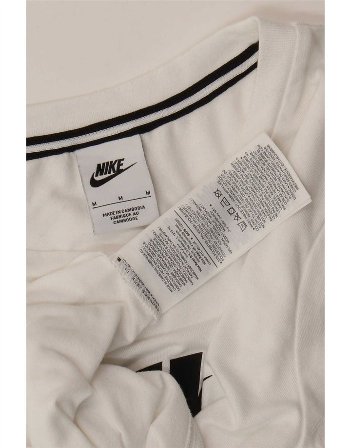 Damska koszulka z grafiką Nike Top UK 14 Średni biały poliester