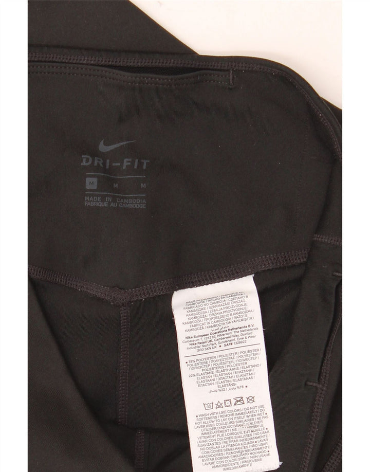 Damskie legginsy NIKE Dri Fit UK 12, średni czarny poliester