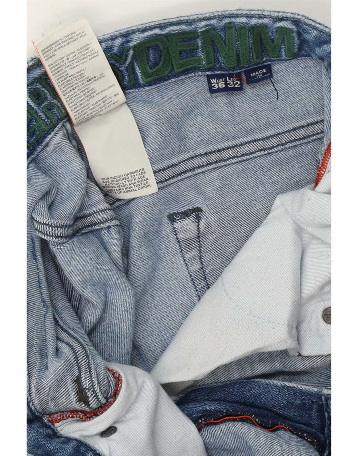 Męskie jeansy Superdry Slim W36 L32 Niebieskie, bawełniane