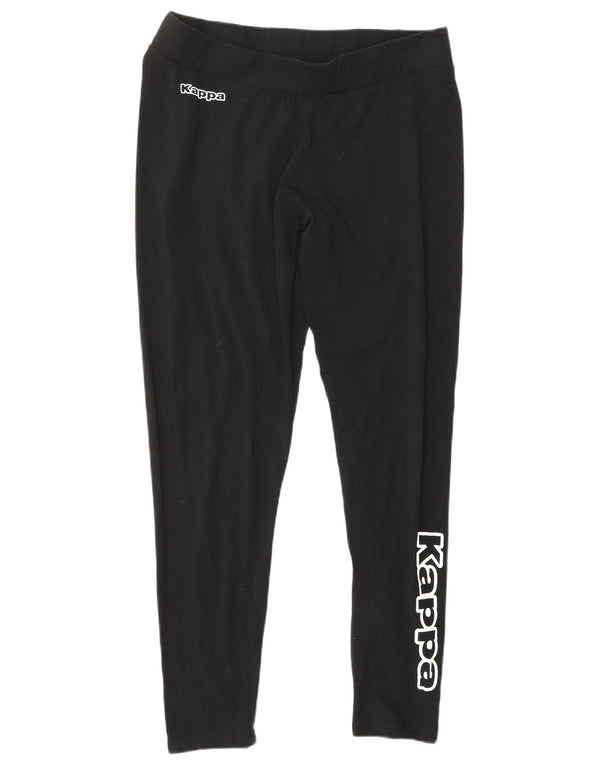 Damskie legginsy z grafiką KAPPA UK 18 XL, czarne, bawełniane