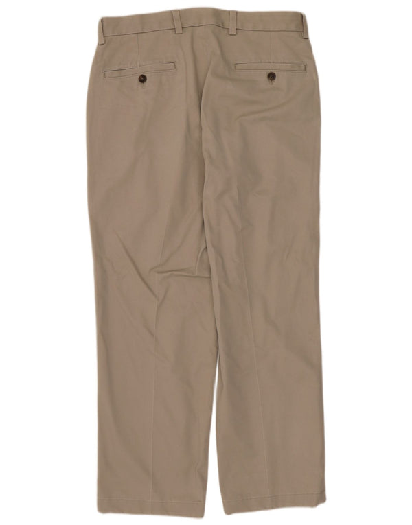 Spodnie męskie Brooks Brothers Clark Straight Chino W32 L27 Beżowa bawełna