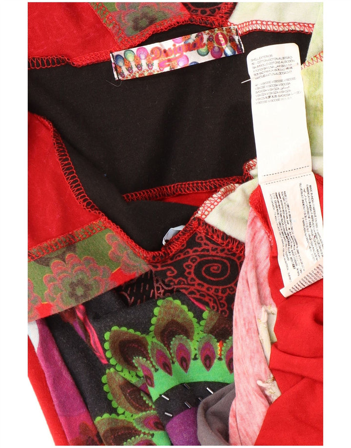 Damska sukienka o linii A Desigual z grafiką UK 10, mała, wielobarwna w kwiaty