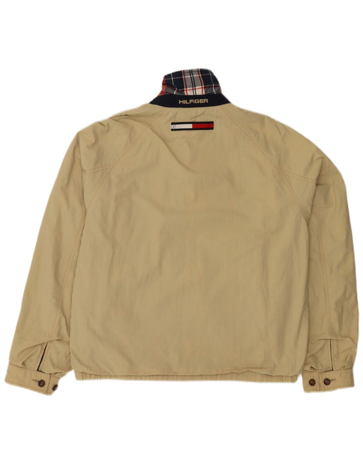 Męska dwustronna kurtka TOMMY HILFIGER UK 38 Średni granatowy nylon w kratkę