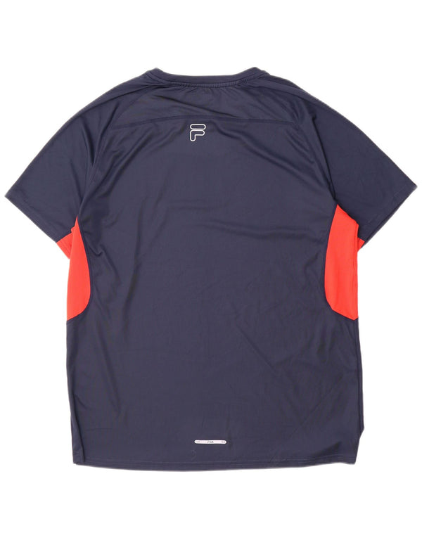 Męska koszulka z grafiką Fila Top XL w kolorze granatowym