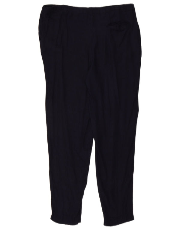 Massimo Dutti Womens Tapered Chino Trousers W32 L28 Navy Blue