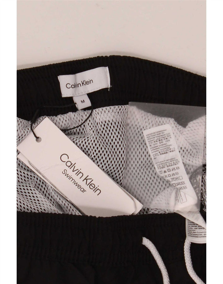 Męskie spodenki kąpielowe Calvin Klein z grafiką, średni czarny poliester