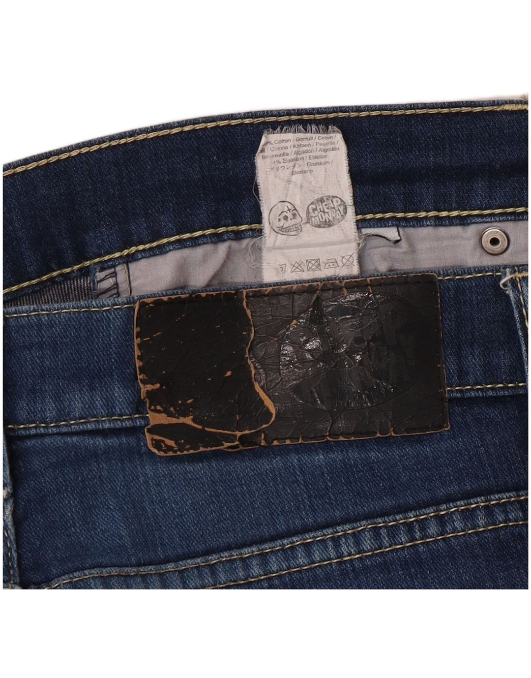 TANIE Dżinsy damskie Slim W32 L33 Niebieskie bawełniane