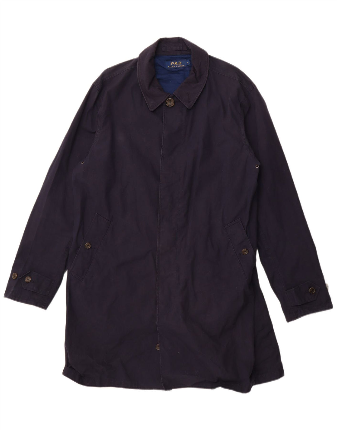 Płaszcz damski Polo Ralph Lauren UK 16, duży, granatowy, bawełniany