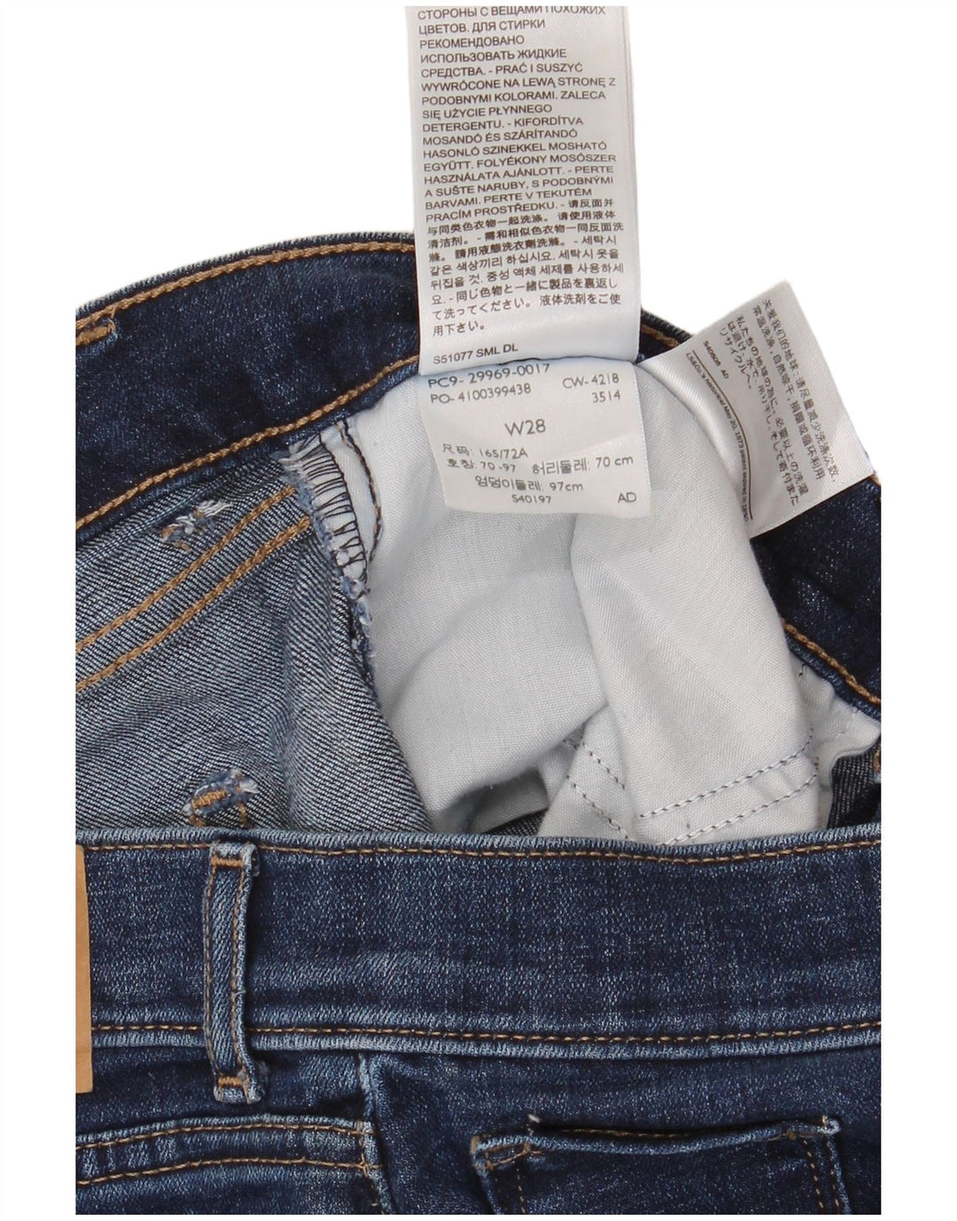 Męskie jeansowe bermudy LEVI'S W28 Small, niebieskie, bawełniane