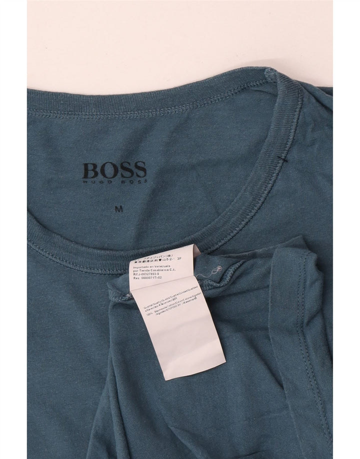 T-shirt męski Hugo Boss, bawełniany, średni niebieski