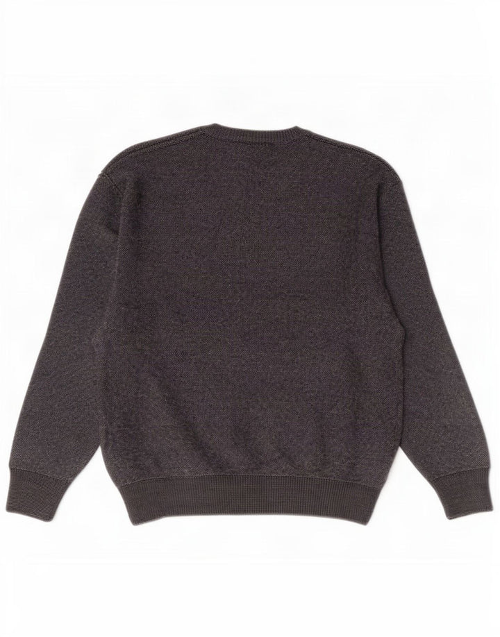 Marks & Spencer Męski sweter z dekoltem w kształcie litery V, średnioszary, akrylowy