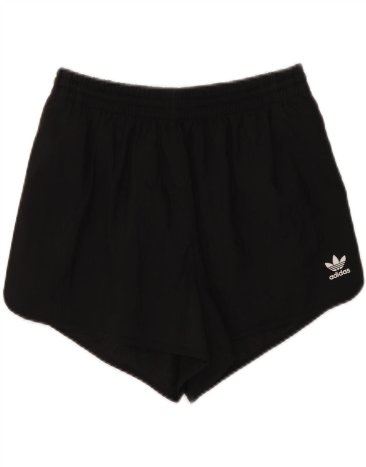 Damskie spodenki sportowe Adidas UK 12 Średni czarny poliamid