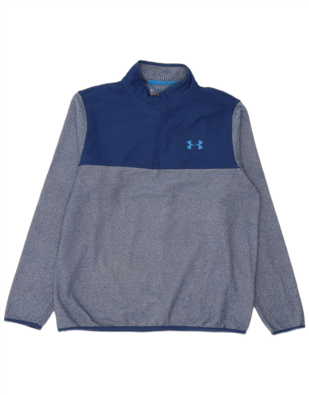 Męski dres Under Armour Cold Gear z pulowerem i dużymi niebieskimi paskami