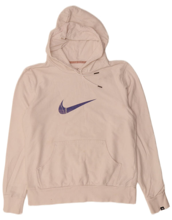 Damska bluza z kapturem Nike Graphic UK 20/22 XL Biała bawełna