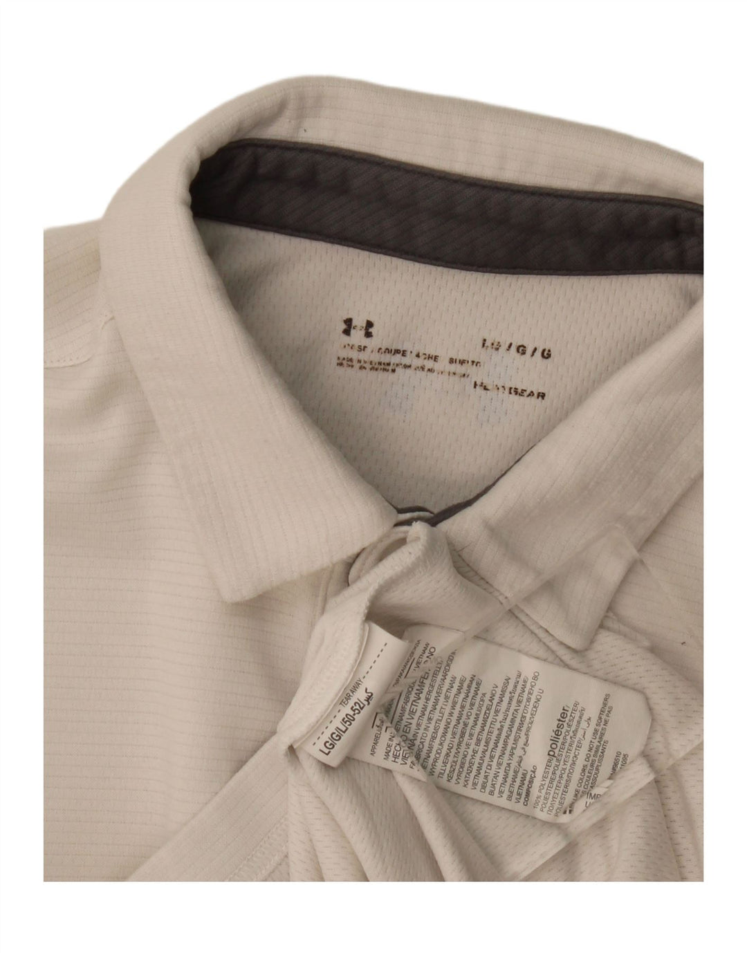 Męska koszulka polo Under Armour, duża, biała, poliestrowa, sportowa