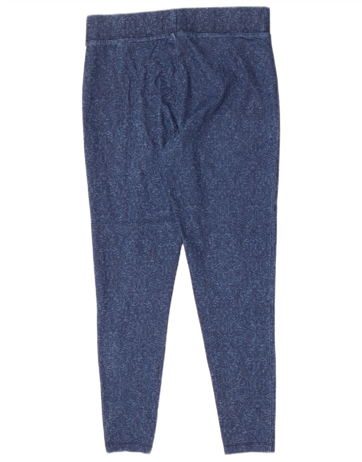 Legginsy damskie Marks & Spencer UK 14, średnie niebieskie, bawełniane, paisley