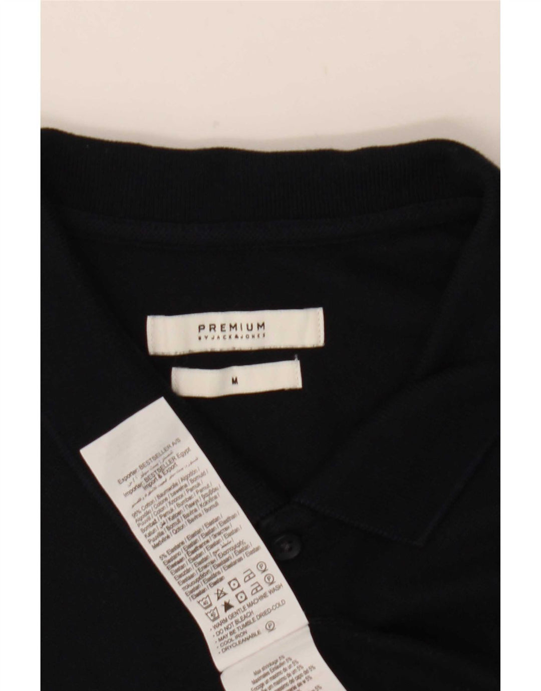 Męska koszulka polo Jack & Jones, średnia, granatowa, bawełniana