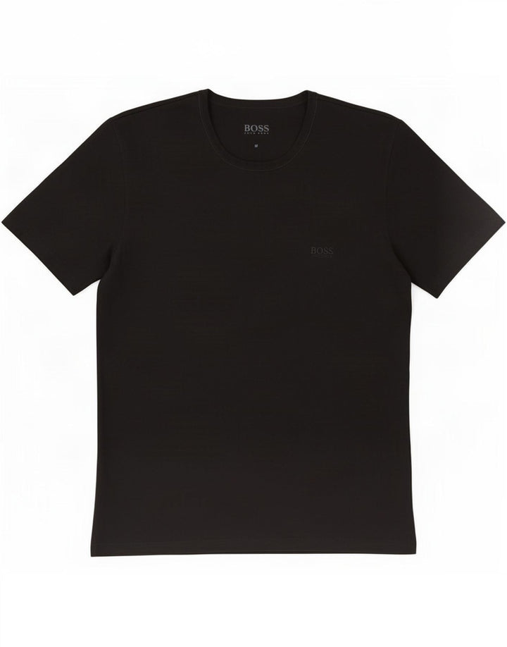 T-shirt męski Hugo Boss, średni czarny, bawełniany