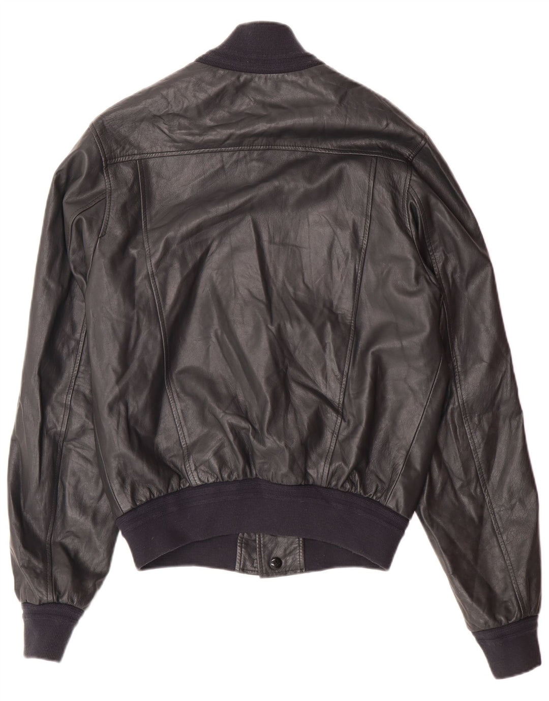 Vintage męska skórzana kurtka bomber UK 36 mała szara skóra