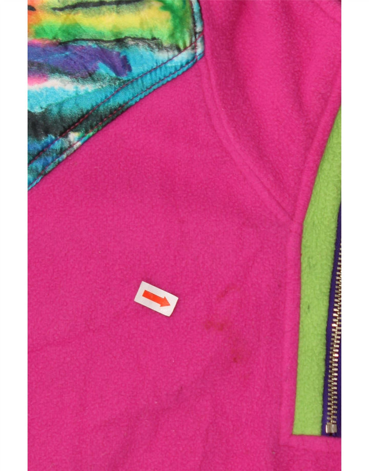 MASER M Damski sweter oversize z polaru z grafiką EU 40, średni róż