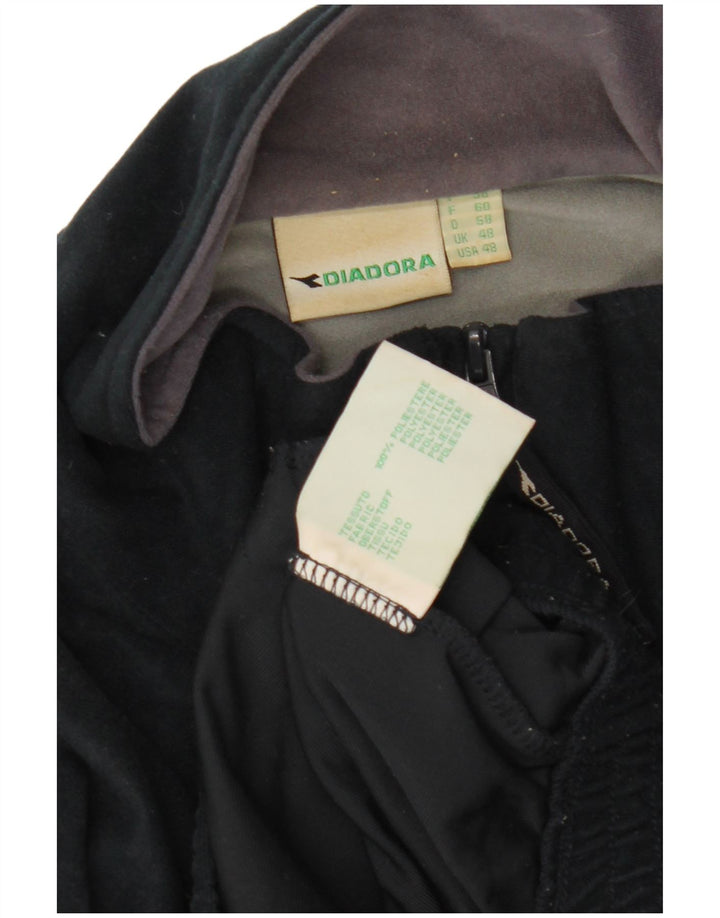 Męska kurtka dresowa Diadora UK 48 2XL Khaki, poliester z blokami kolorów