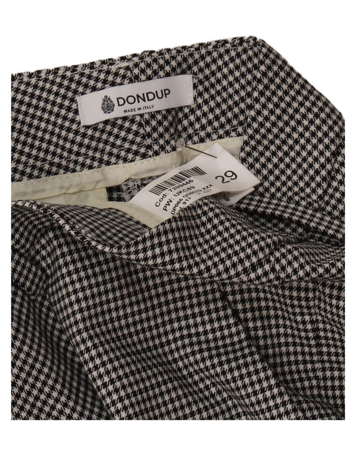 Damskie spodnie typu slim chino Dondup W29 L26 Czarny pepitka