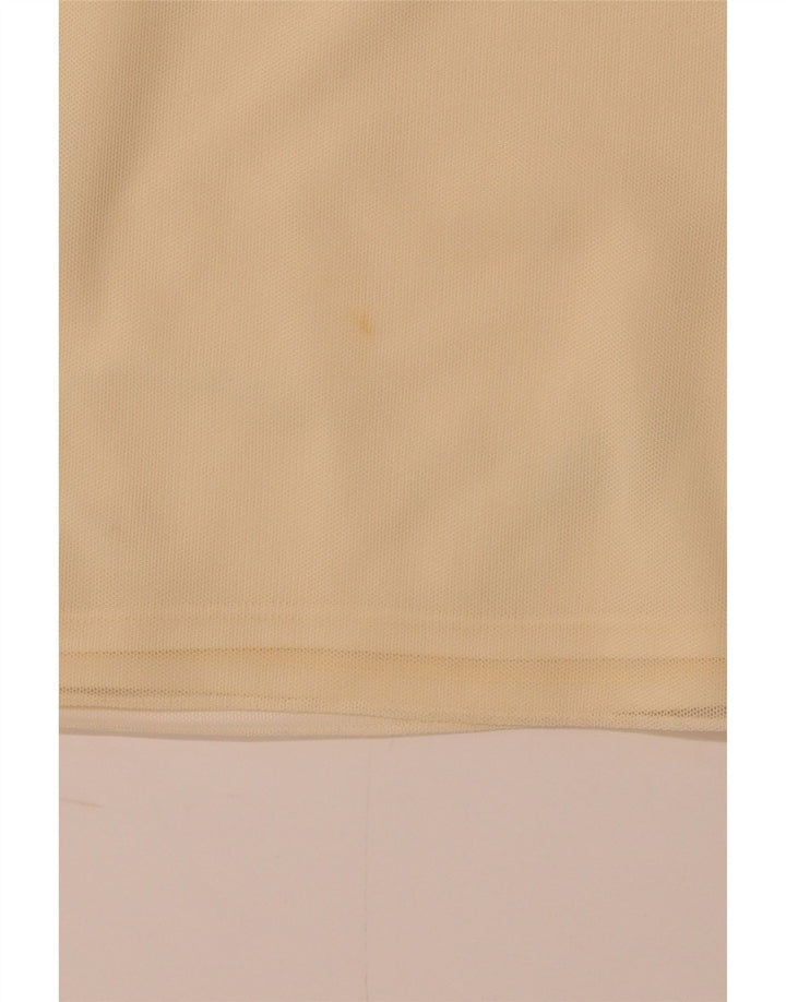 Damska bluzka COAST o krótkim kroju, prześwitująca, UK 16, duży, żółty poliester