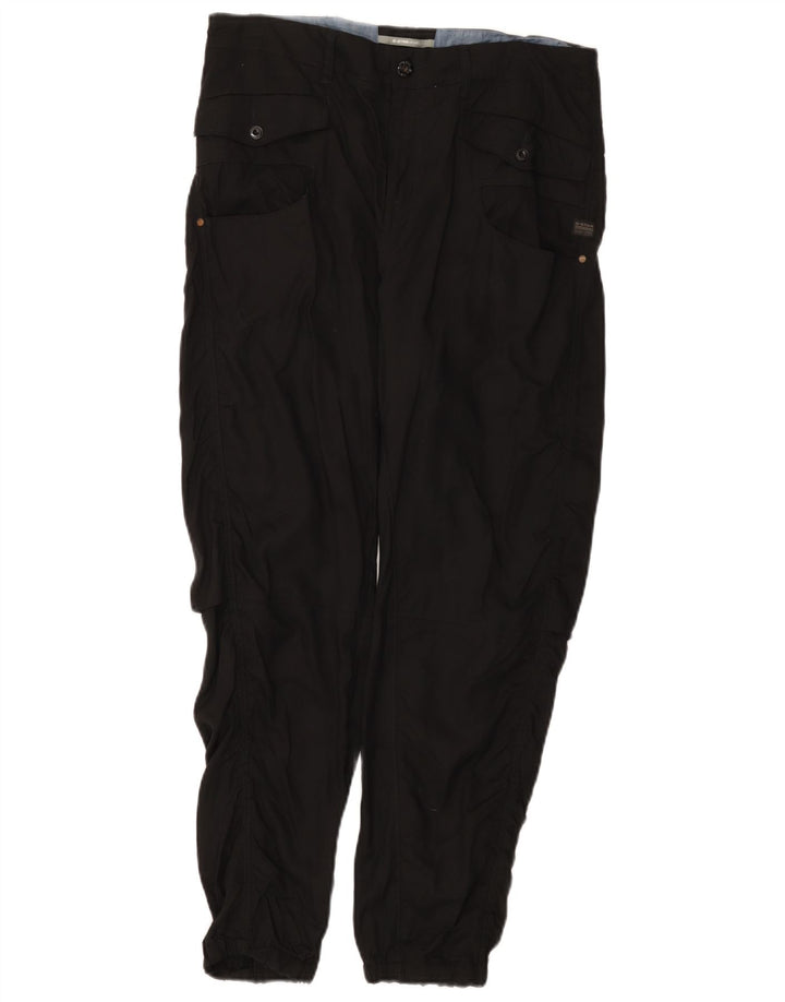 Damskie spodnie cargo G-Star Joggers W28 L27 Czarny Lyocell