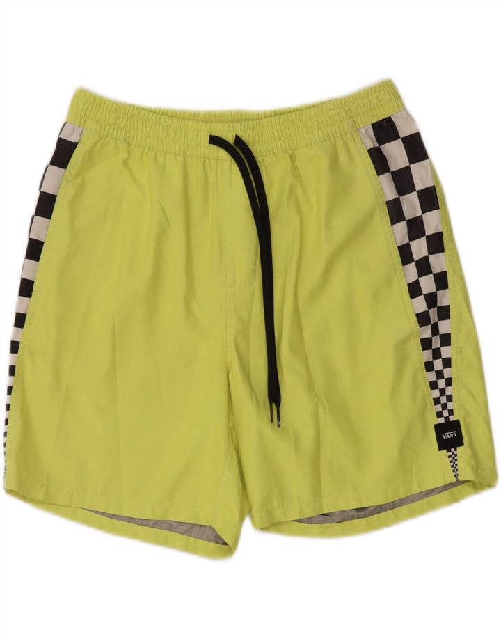 VANS Mens Swimming Shorts Small  Green Geometric Vintage Vans and Second-Hand Vans from Messina Hembry 