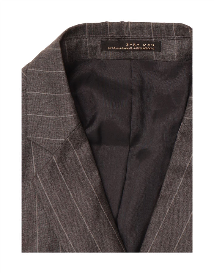 Męska marynarka Zara zapinana na 1 guzik EU 54 XL w szare paski