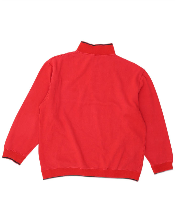 Męski sweter Fila z grafiką i zamkiem błyskawicznym, 2XL, czerwony, bawełniany