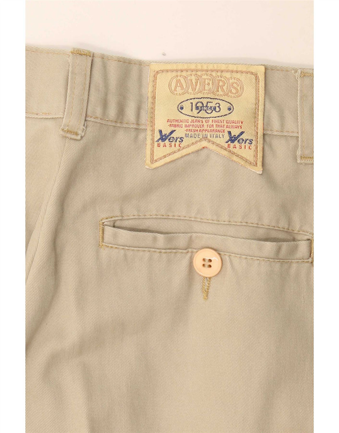 Męskie proste spodnie cargo w stylu vintage W32 L31 beżowe