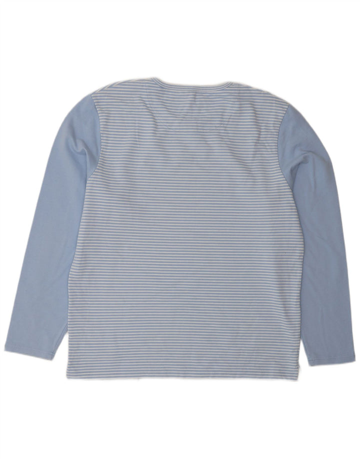 Lyle & Scott Męski top z długim rękawem XL w niebieskie prążki