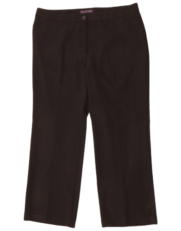 Marks & Spencer Damskie proste spodnie codzienne UK 18 XL W38 L30 Czarne