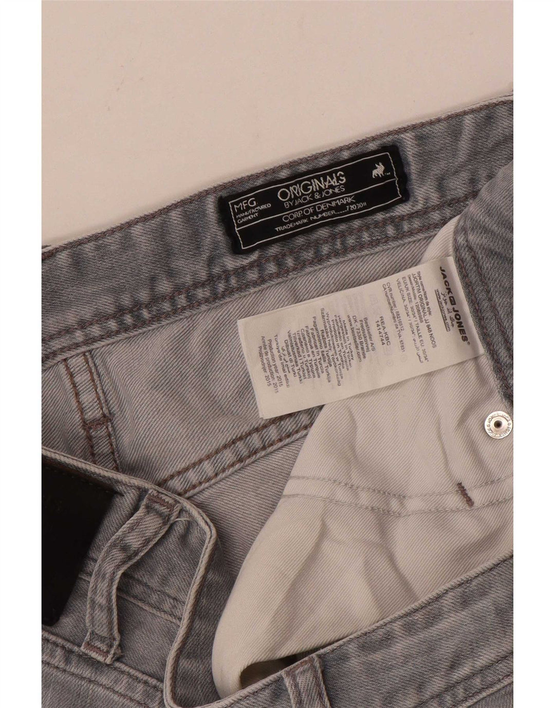 Męskie jeansy Jack & Jones Tim Slim W30 L34 Szara bawełna