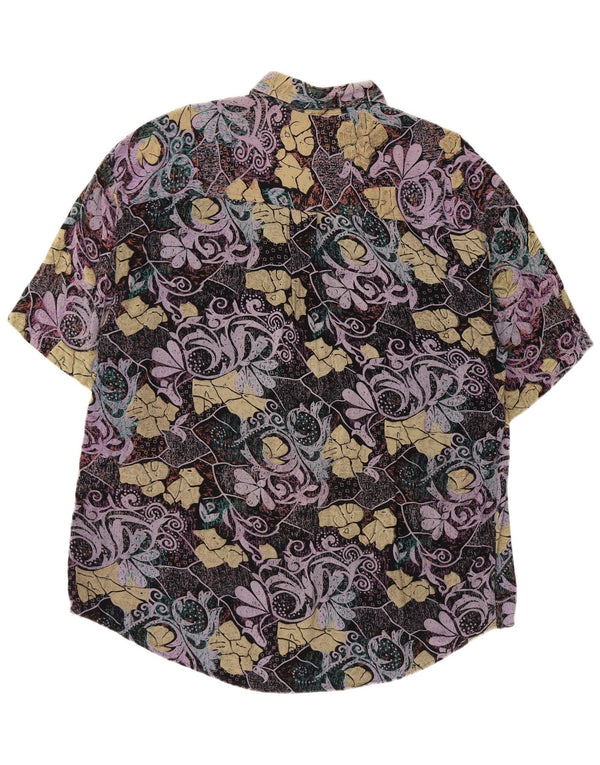 Koszula męska z krótkim rękawem ORSO POETA 2XL wielobarwna wiskoza paisley